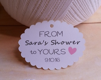 25 From my Shower to Yours Favor Tags, Bridal Shower Favor Tags, Baby Shower Favor Tags, Bubble Bath Favor Tags, Bath Shower Favor Tags
