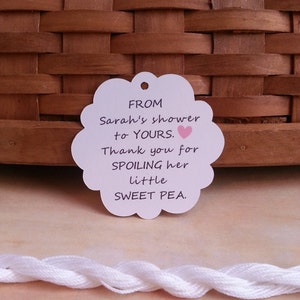 25 Sweet Pea Favor Tags, Mommy to Be Sweet Pea Tags, Sweet Pea Baby Shower Tags, Custom Baby Shower Tags