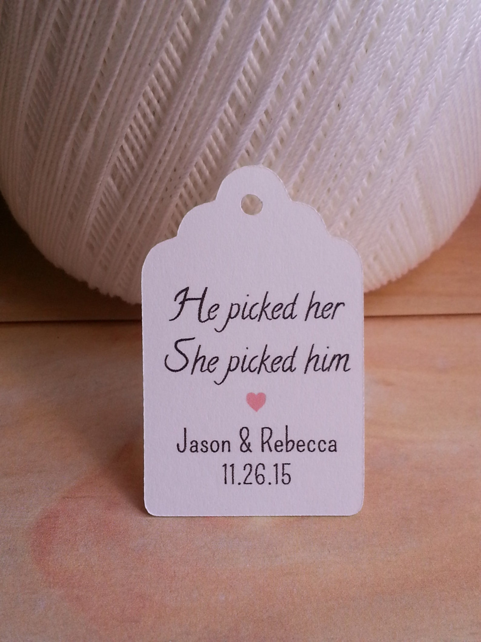 25 He Picked Her She Picked Him Tags Custom Fall Wedding Etsy