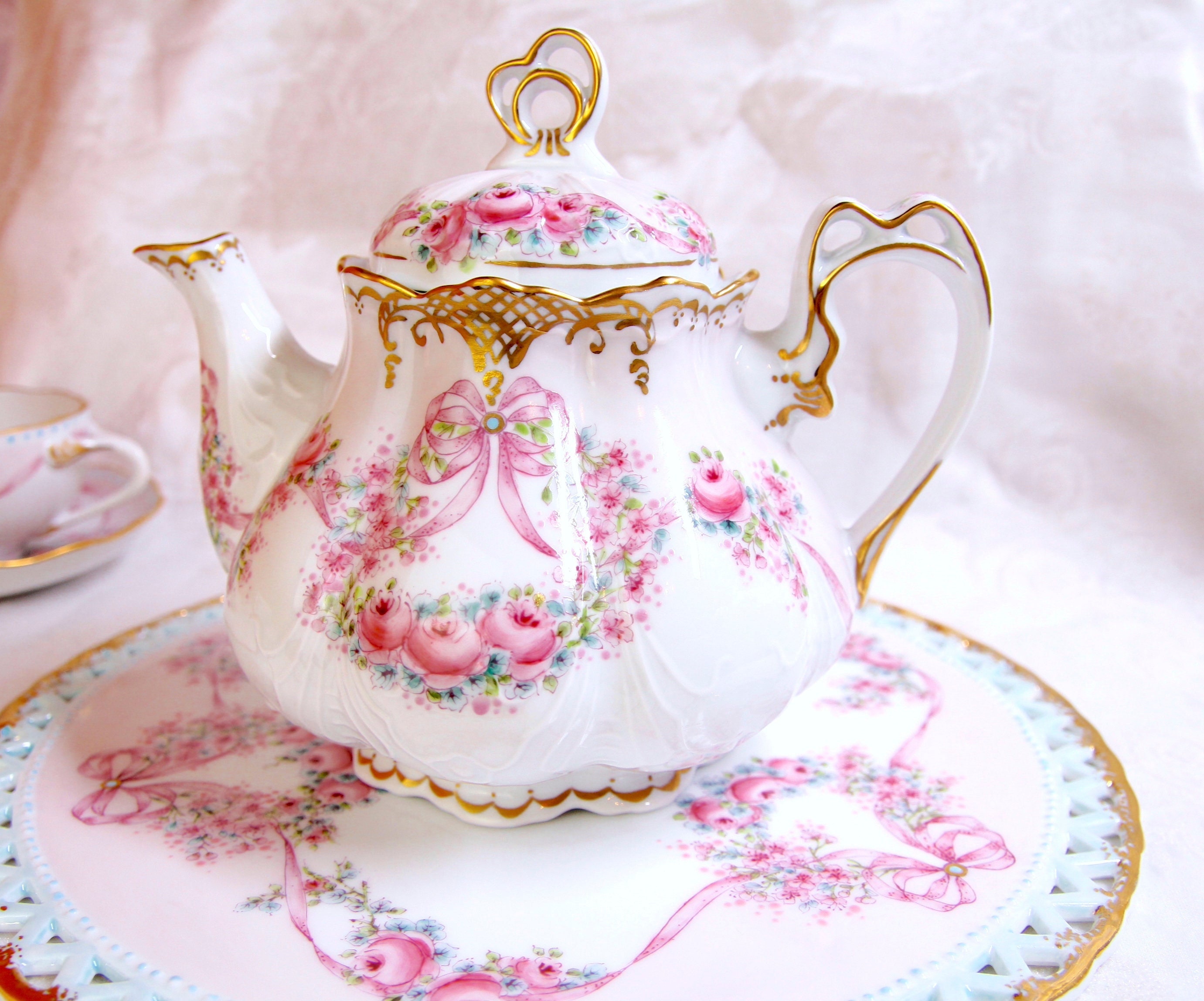 食器 rosa China Royal Rose Japan Rare Vtg WWII - 57 Pieces, 8-6 pc