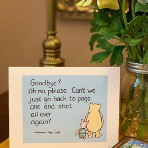 Graduation Winnie the Pooh Goodbye Card Pooh and Piglet - Etsy