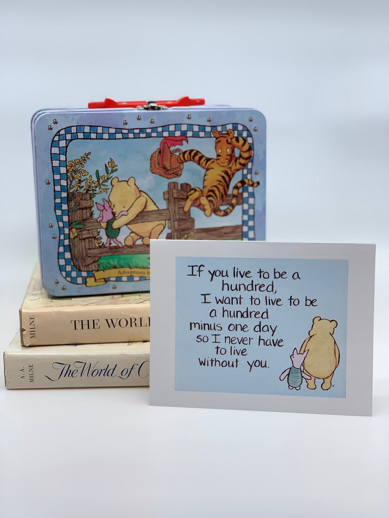 Pooh Anniversary Card Winnie the Pooh If You Live to Be 100 Etsy