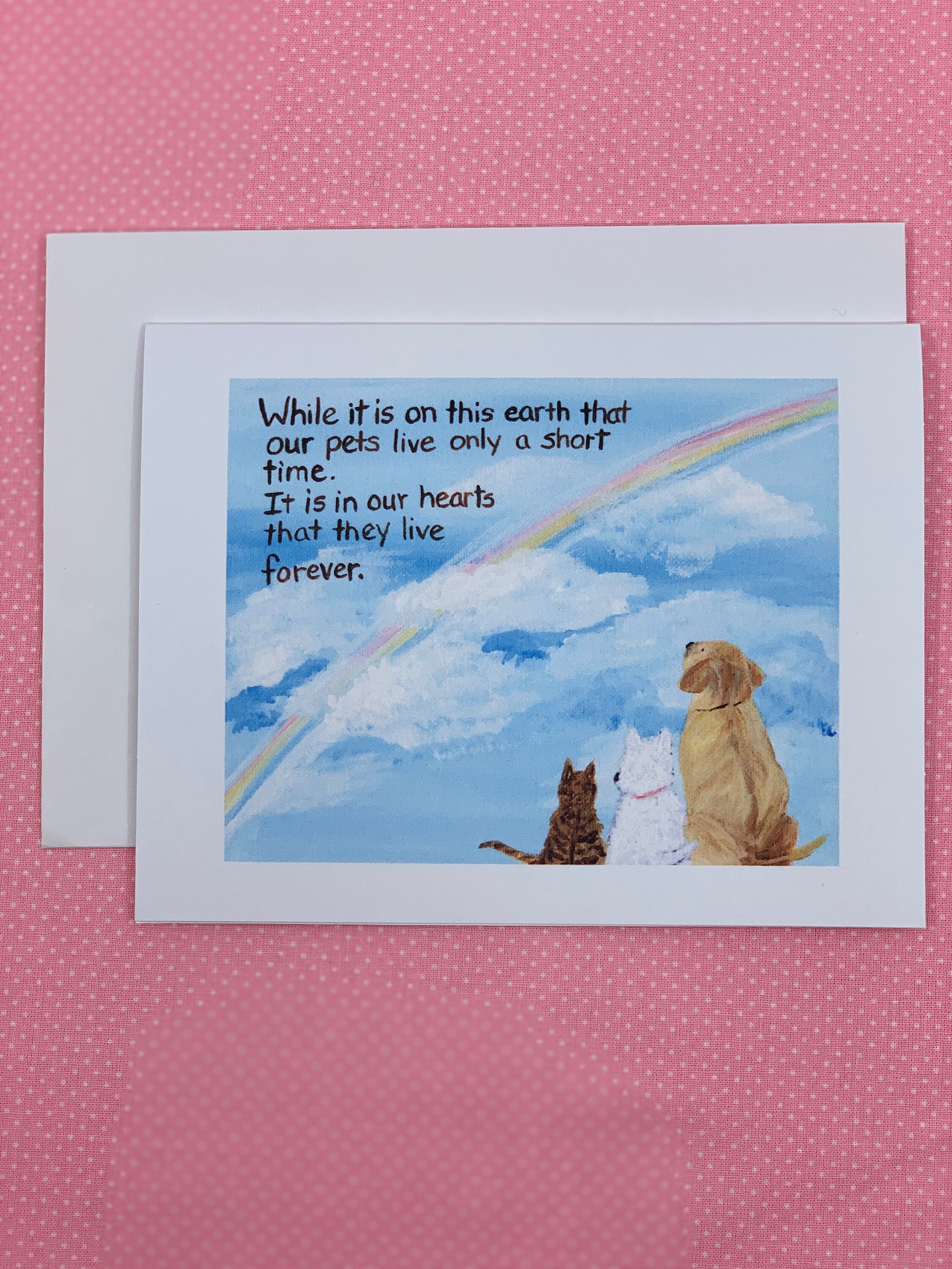 Final Goodbye Dog Death Quotes Rainbow Bridge Pet Sympathy Card For The Loss Of A Pet Rainbow Bridge Card | Etsy India