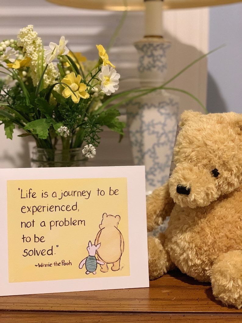 Life is a journey pooh card Winnie the Pooh meaning of life | Etsy