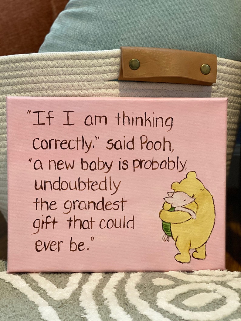 Baby quote classic Winnie the Pooh baby nursery art grandest Etsy