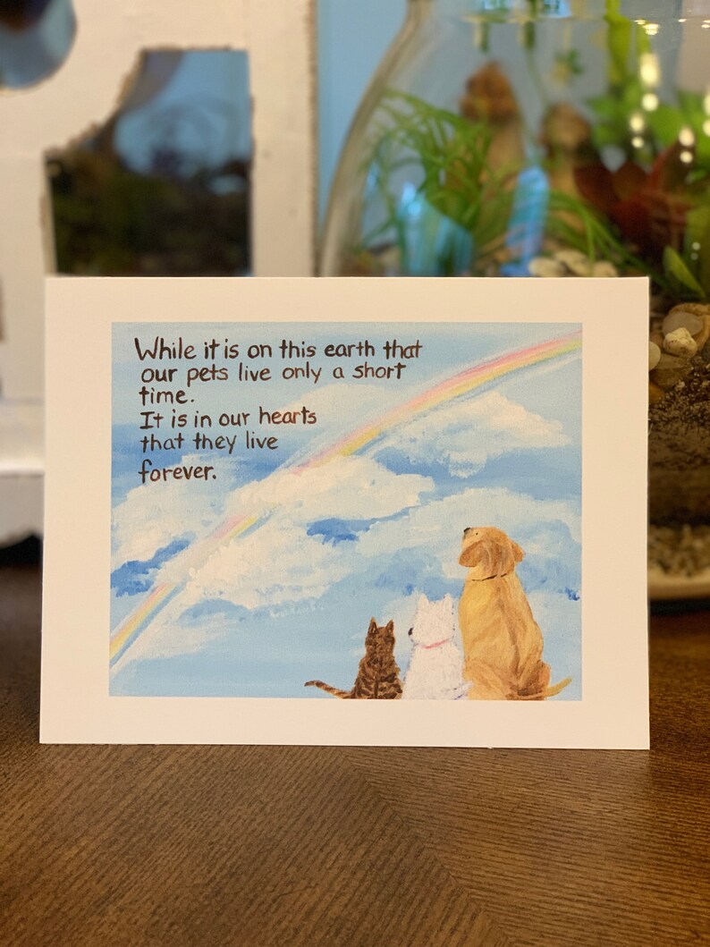 Carte de sympathie pour les animaux de compagnie pour la perte Etsy