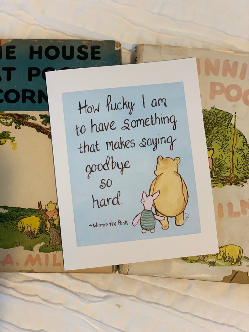 Auf Wiedersehen Karte Winnie der Pooh Freundschaft Zitat Etsy