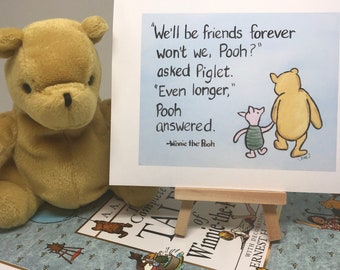 Winnie the Pooh biglietto amico, amici Pooh e Piglet citano per sempre