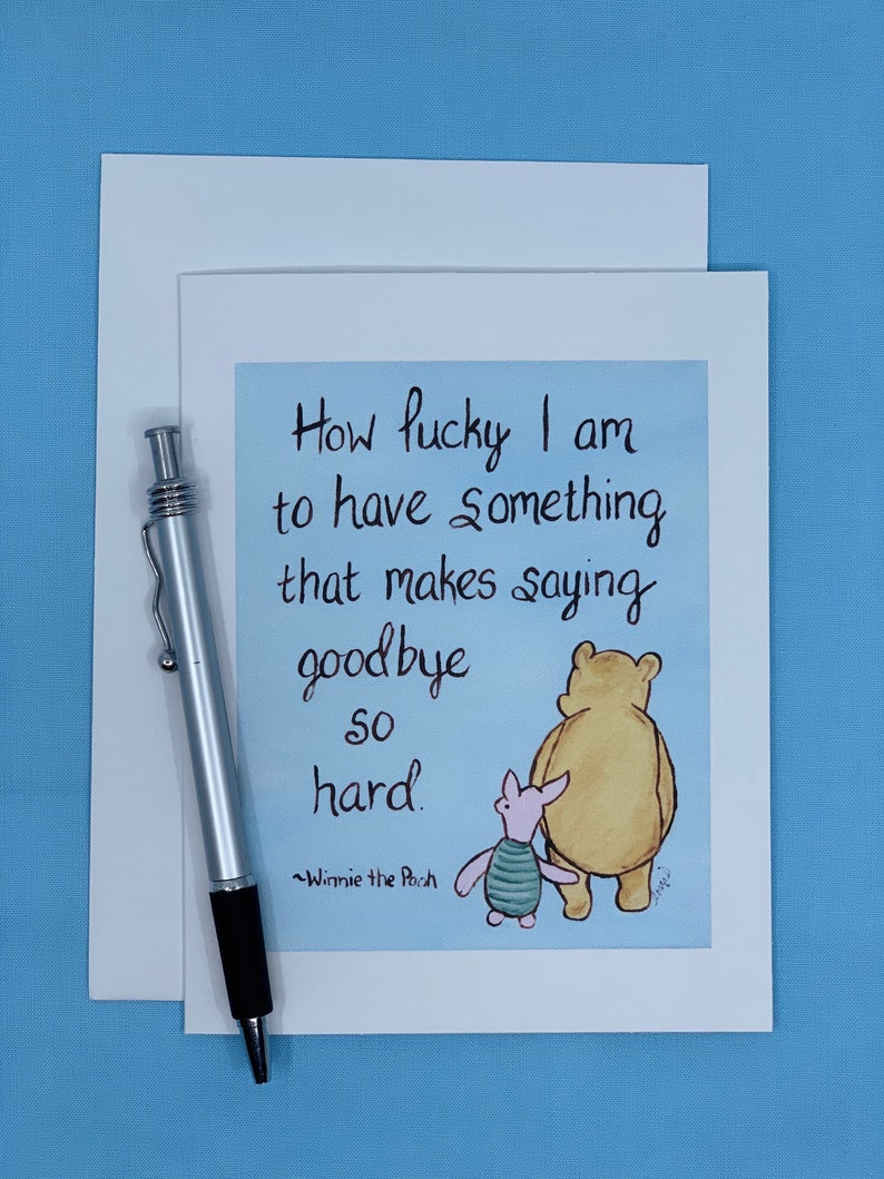 Auf Wiedersehen Karte Winnie der Pooh Freundschaft Zitat Etsy