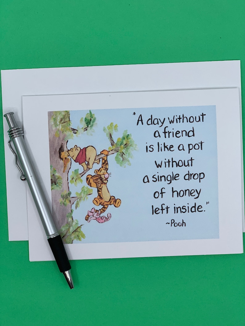 Classic Pooh Winnie the Pooh quote cards for friends Classic Etsy