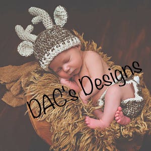 Crochet Pattern Baby Deer Outfit