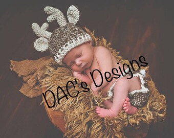 Crochet Pattern Baby Deer Outfit
