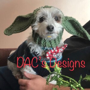 Baby Yoda Dog Hat Pattern crochet image 2