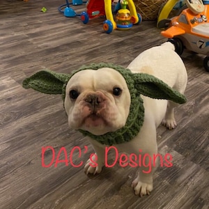 Baby Yoda Dog Hat Pattern crochet image 1