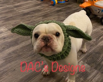 Patron de bonnet pour chien Baby Yoda (crochet)