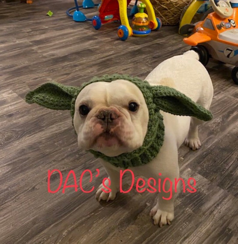 Baby Yoda Dog Hat Pattern crochet image 1