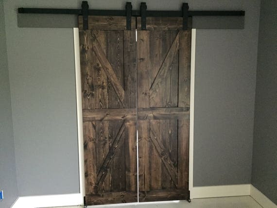 British Brace Style Farmhouse Sliding Barn Door Etsy