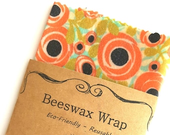 Rose Beeswax Wraps - Reusable Beeswax Food Wrap - Natural Living Accessories - Eco friendly kitchen - choose your size