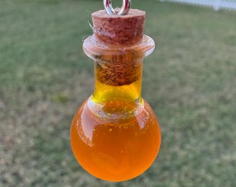 Witch Piss Potion Necklace: Handmade Halloween Charm Pendant