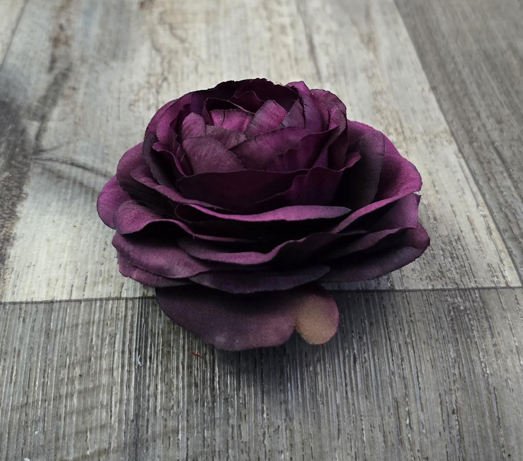 Plum Rannuculus BOXED Plum Purple Ranunculus Hair Clip - MATCHING Items Available - Etsy
