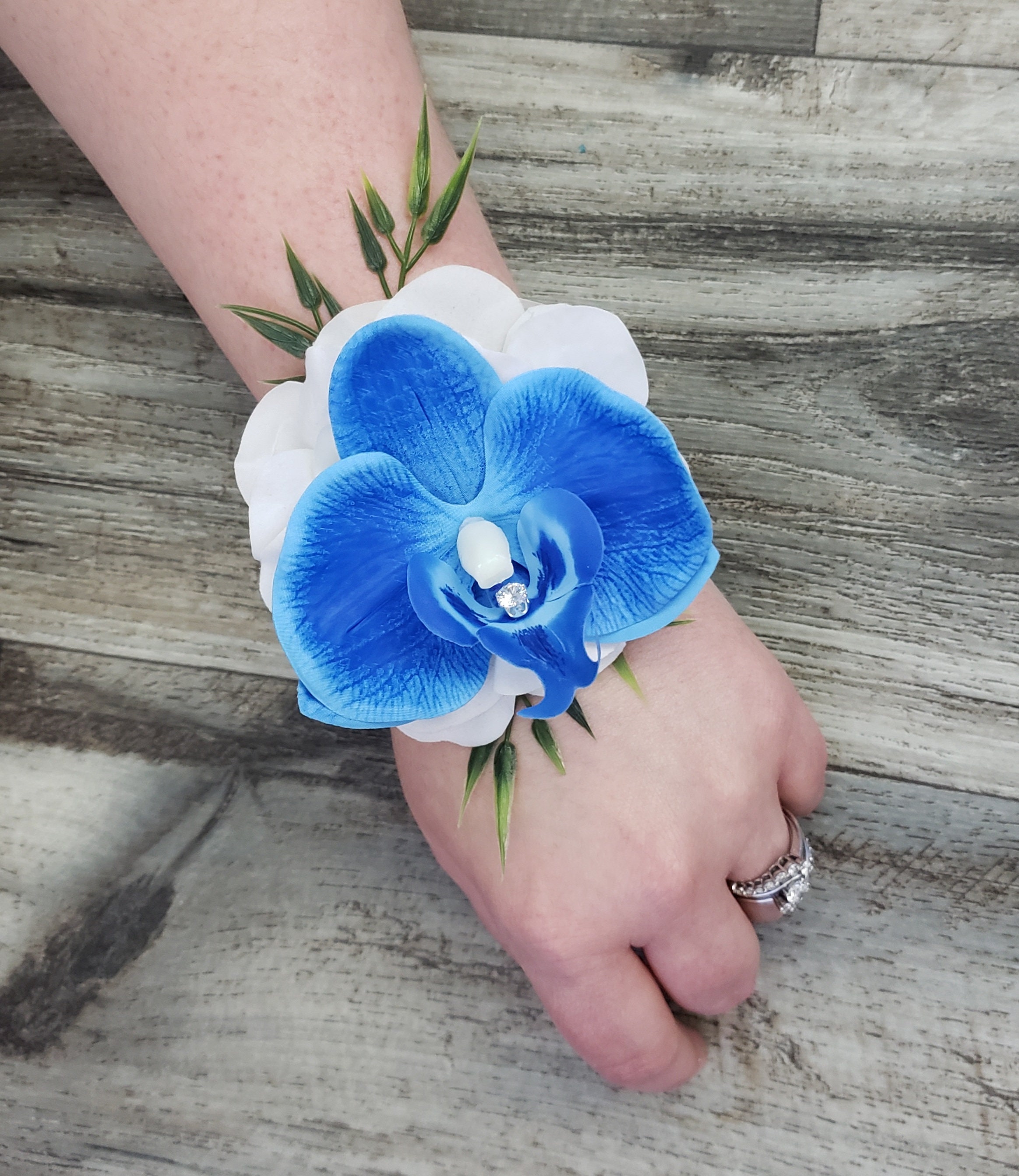 BOXED Real Touch Royal Blue / Light Blue Phalaenopsis Orchid - Etsy
