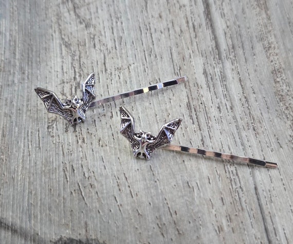 18 Halloween Accessories for a Little Everyday Spookiness 9 Silver Bat Bobby Pins