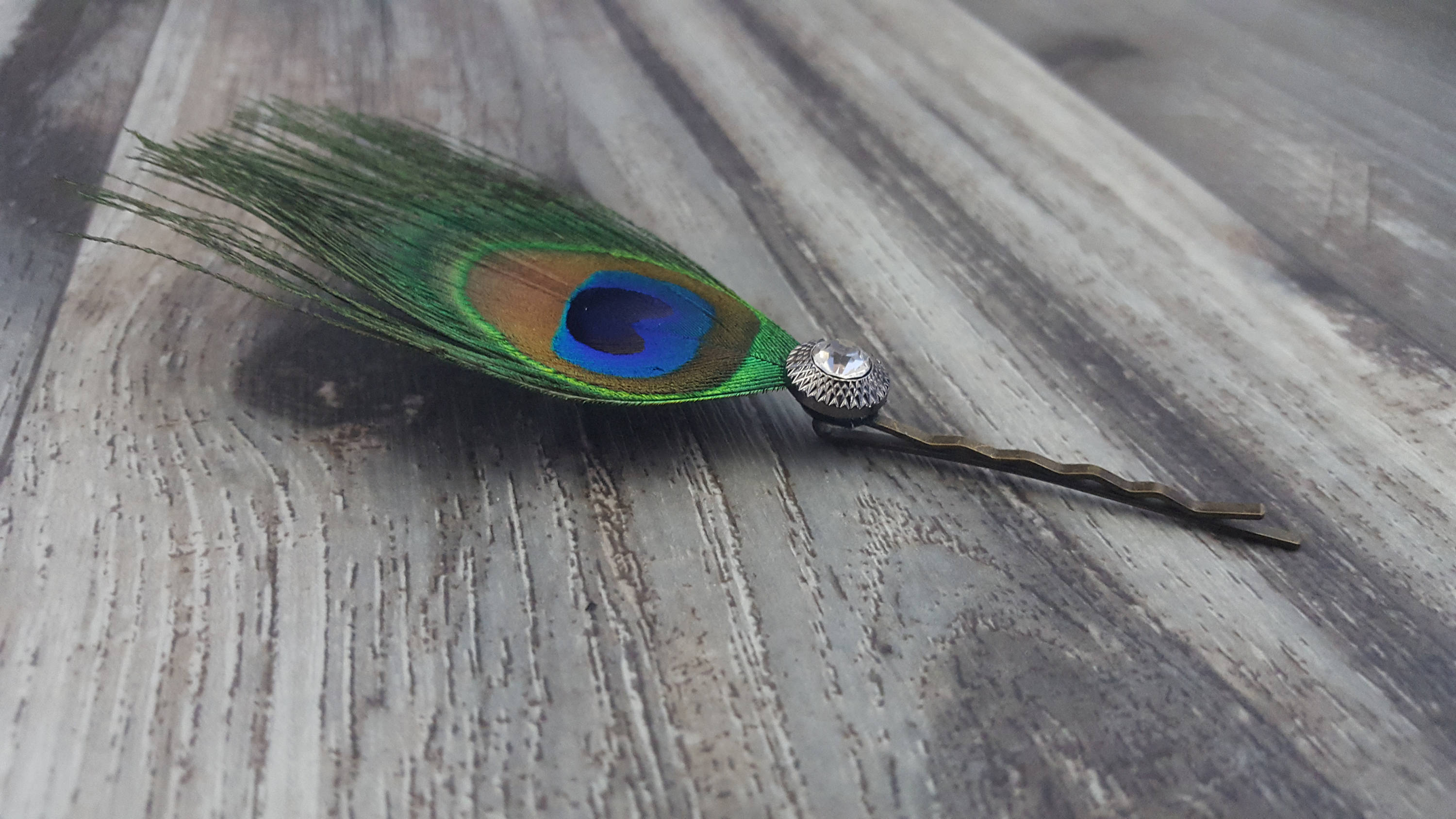 BOXED 2 Peacock Unique Antique Diamond Hair Bobby Pins Etsy