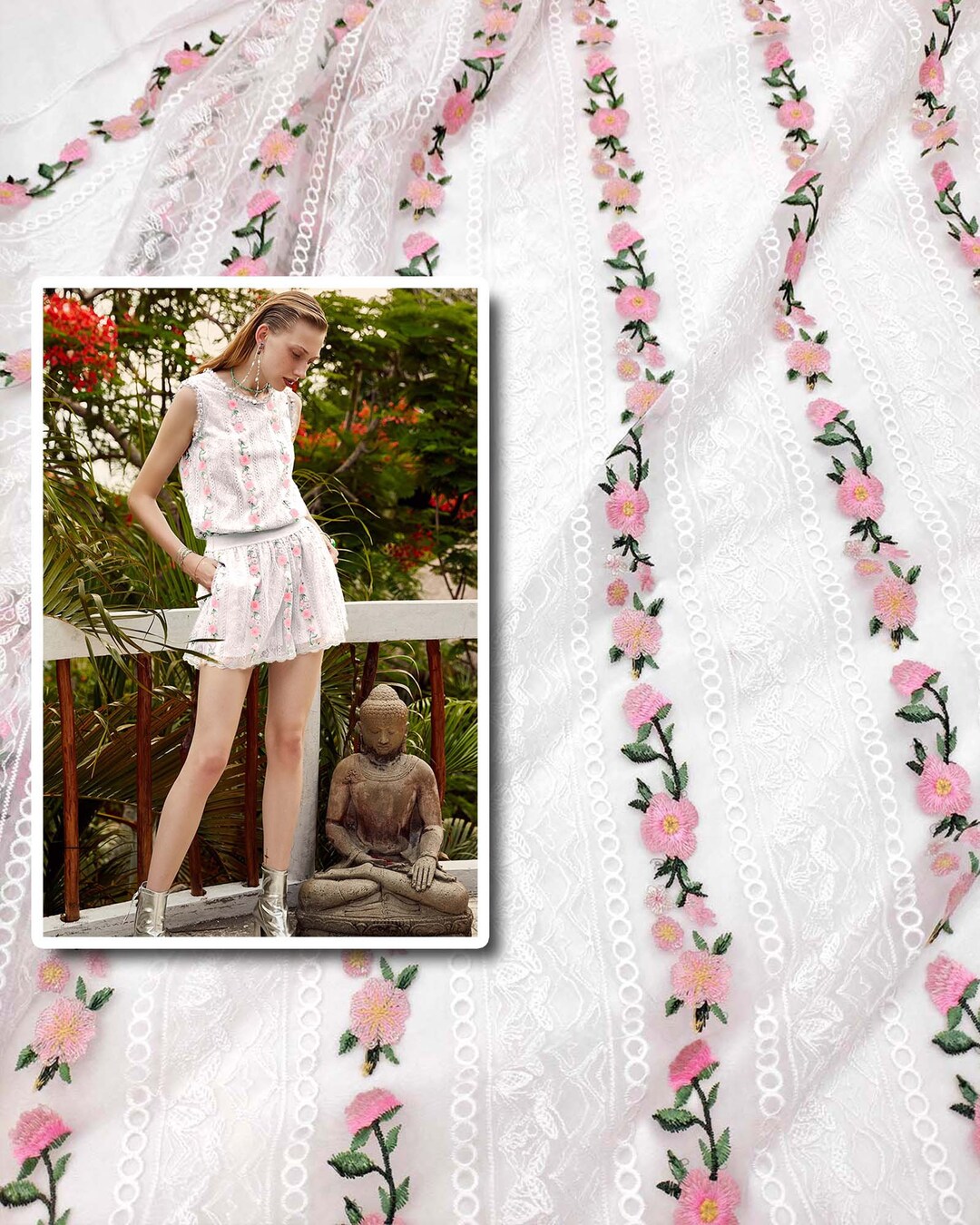 Tela Poplin Rayón Flores Alegres | Ligera, Suave Y Moderna