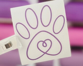 Cute Paw Print Decal/Dog Mom Decal/Dog Mom Decal/Paw Window Decal
