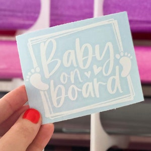 Baby on Board Decal/Baby Car Decal/Car Window decal/Tiny Human on Board Decal/Baby on Board Sticker/Family Decal