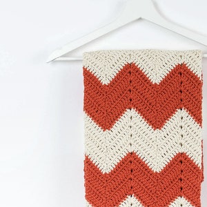 CROCHET PATTERN PDF Crochet Baby Blanket Chevron Blanket Zig zag Blanket Baby Blanket in two colors image 4