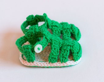 CROCHET PATTERN - Crochet Baby Booties Strap Sandals - Baby Shoes - PDF