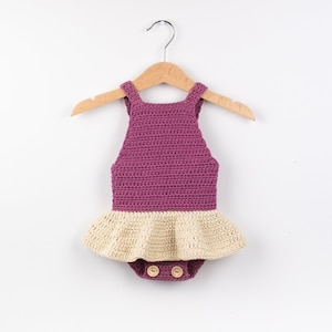 CROCHET PATTERN Crochet Baby Romper/Playsuit Little Ballerina Baby Overall PDF image 1