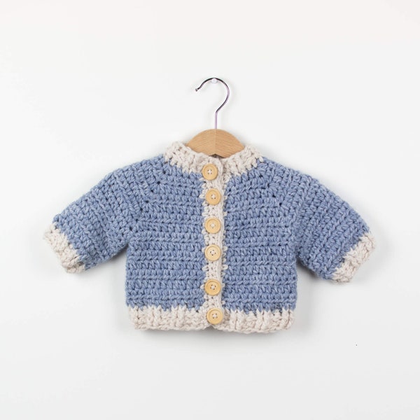 CROCHET PATTERN PDF - Cardigan bébé au crochet, pull bébé, pull bébé, tenue bébé, pull au crochet, cardigan bébé au crochet, maillot bébé