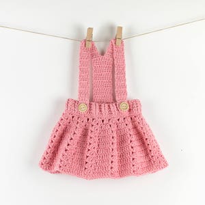 CROCHET PATTERN PDF Crochet Baby Dress Peony Twirl Baby Overall, Baby Skirt, Newborn Outfit, Simple Baby Dress, imagem 1