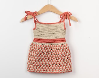 PADRÃO DE CROCHÊ - Molde de Vestido de Crochê para Bebê Joaninha - PDF