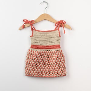 CROCHET PATTERN - Crochet Baby Dress Pattern Little Ladybug - PDF