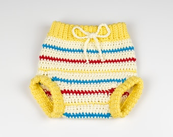 PATRÓN DE CROCHET PDF - Pantalones de bebé de crochet estilo retro chic - Pantalones cortos para bebé, cubrepañales para bebé, pantalones para bebé, shorts para bebé, bombachos para bebé, ropa para bebé