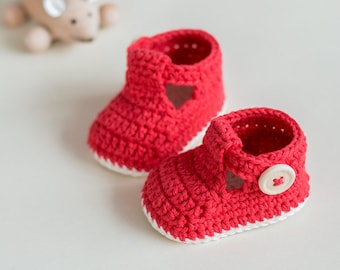 CROCHET PATTERN PDF - Crochet Baby Booties Ruby Slippers, Baby Shoes, Baby Footwear, Baby Sock Booties, Newborn Booties, Baby Shower Gift