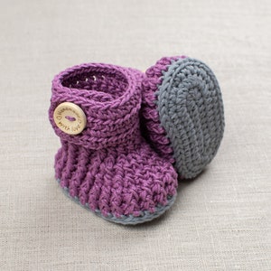 CROCHET PATTERN Crochet Baby Booties Violet Drops Baby Shoes PDF image 3