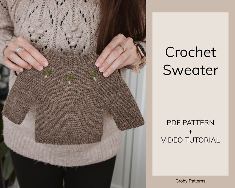 CROCHET PATTERN Crochet Baby Sweater Pullover Jumper Cardigan Winter Jacket PDF image 2