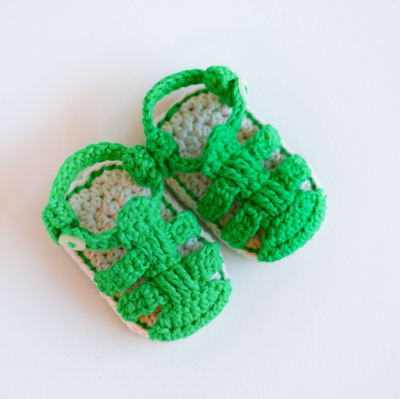 CROCHET PATTERN Crochet Baby Booties Strap Sandals Baby Shoes PDF image 3