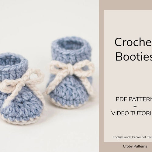 CROCHET PATTERN PDF Crochet Baby Booties Winter Snowflake - Etsy