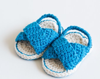 CROCHET PATTERN - Crochet Baby Booties Day At The Beach - Baby Shoes - PDF