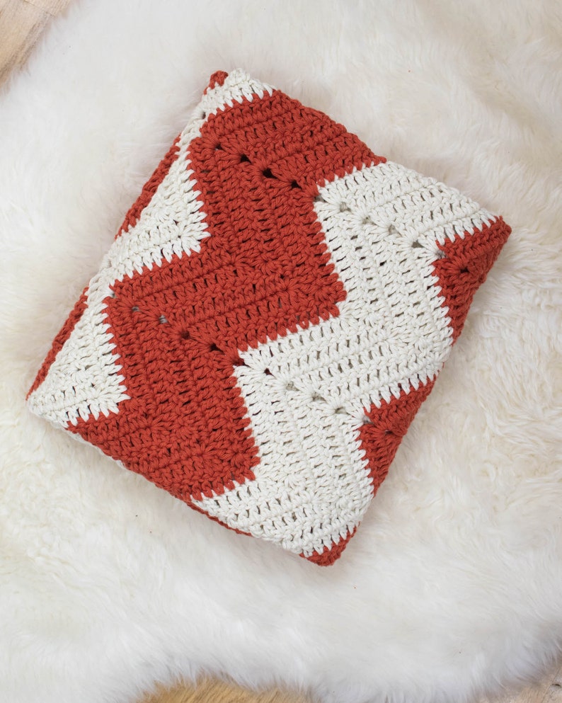 CROCHET PATTERN PDF Crochet Baby Blanket Chevron Blanket Zig zag Blanket Baby Blanket in two colors image 5