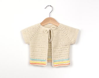 CROCHET PATTERN PDF - Crochet Baby Cardigan, Sweater, Shirt, Boho Crochet, Short Sleeve, Crochet Top, Crochet Jumper, Outwear, Winter Cardi