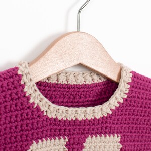 CROCHET PATTERN Crochet Baby Sweater Big Heart Baby Pullover PDF zdjęcie 6