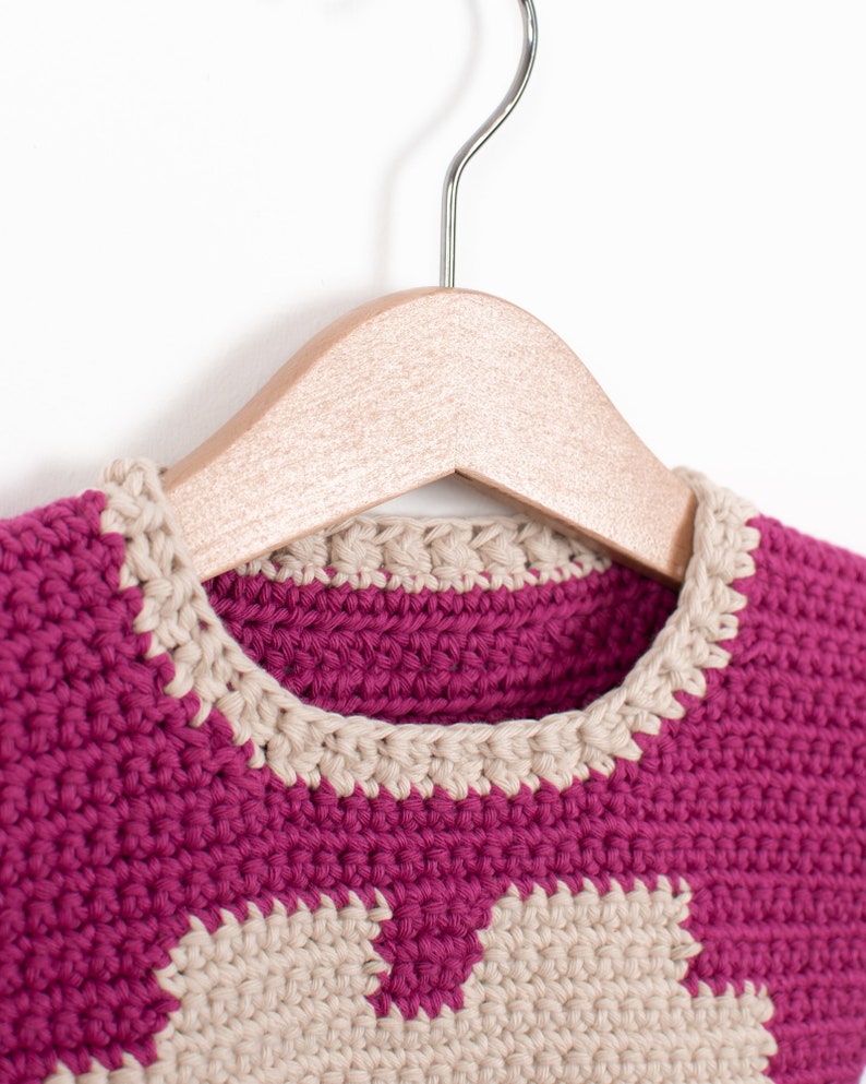 CROCHET PATTERN Crochet Baby Sweater Big Heart Baby Pullover PDF image 6