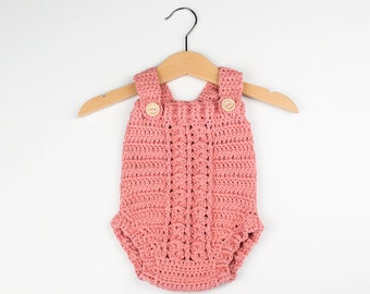 CROCHET PATTERN PDF - Crochet Baby Romper Seashell - Baby Overall, Baby Overall, Unisex Classic Romper, Blue, Baby Outfit