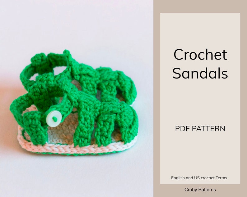 CROCHET PATTERN Crochet Baby Booties Strap Sandals Baby Shoes PDF image 2